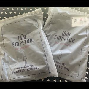 2 Empetua high waisted shaping leggings size XL